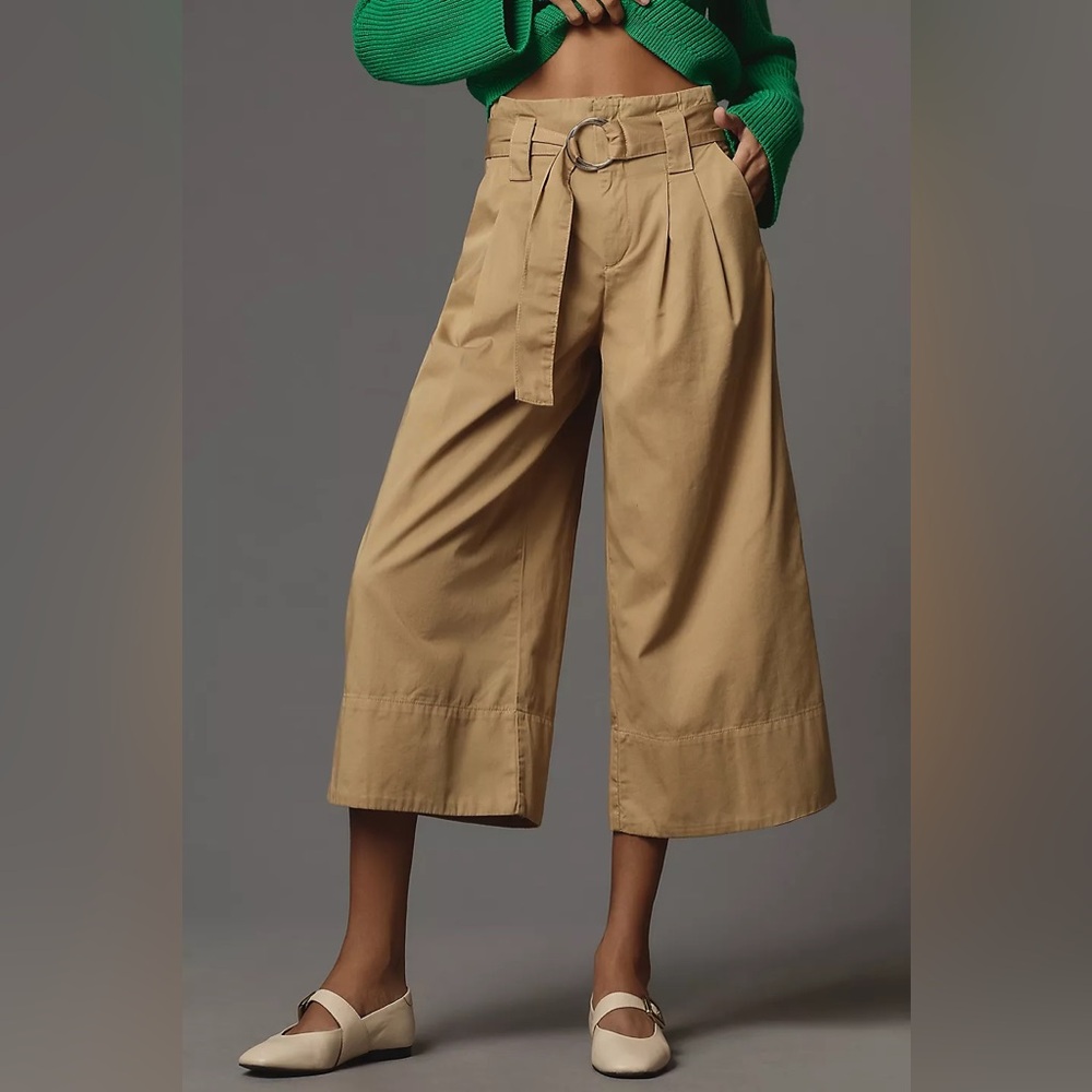 MAEVE by ANTHROPOLOGIE High Rise Culottes in Khaki